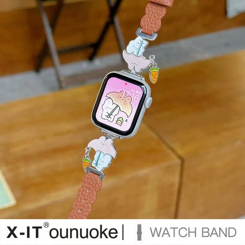 xit适用于iwatchs11荔枝纹手表带