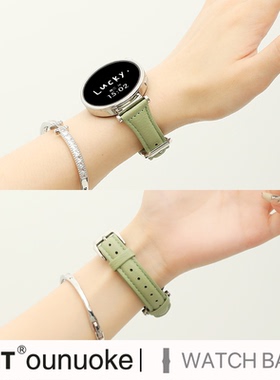 xit适用于华为gt5手表gt4表带gt3新款女GT6pro真皮watch3pro高级绿色wtach4夏天小蛮腰纤细皮质66mm荣耀magic
