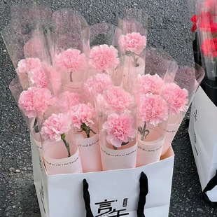 三八女神节康乃馨成品香皂花单只仿真花送母亲老师女朋友地推礼物