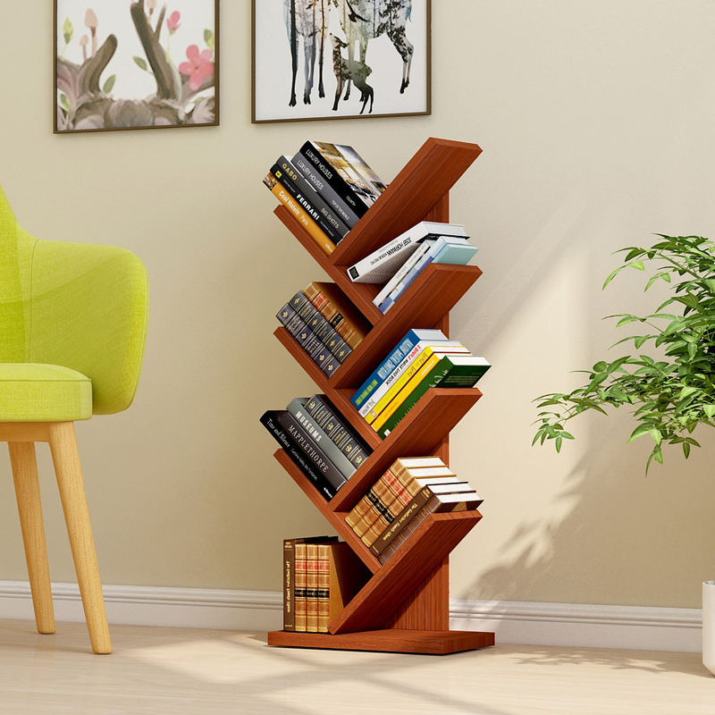 新树形书架简约现代客厅简易落地书架置物架个性卧室儿童书架经促