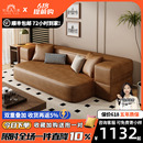 沙发床可折式 家用小户型客厅双人位 叠两用中古风美式 轻奢新款 意式