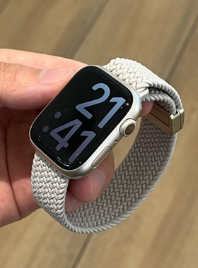 适用苹果手表带iwatch尼龙编织磁吸applewatch11创意表带10s9表链