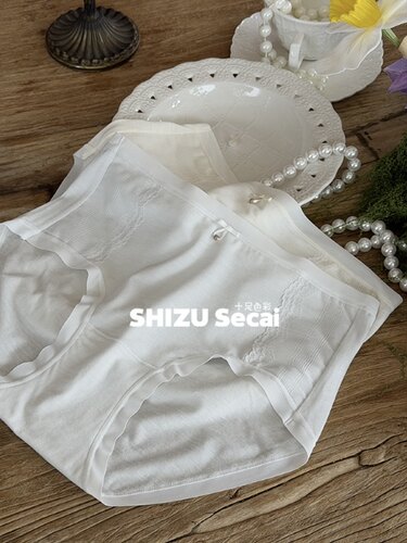 3条十足色彩3662四季雨露肌理麻蕾丝拼接内裤女轻柔高弹包臀透气