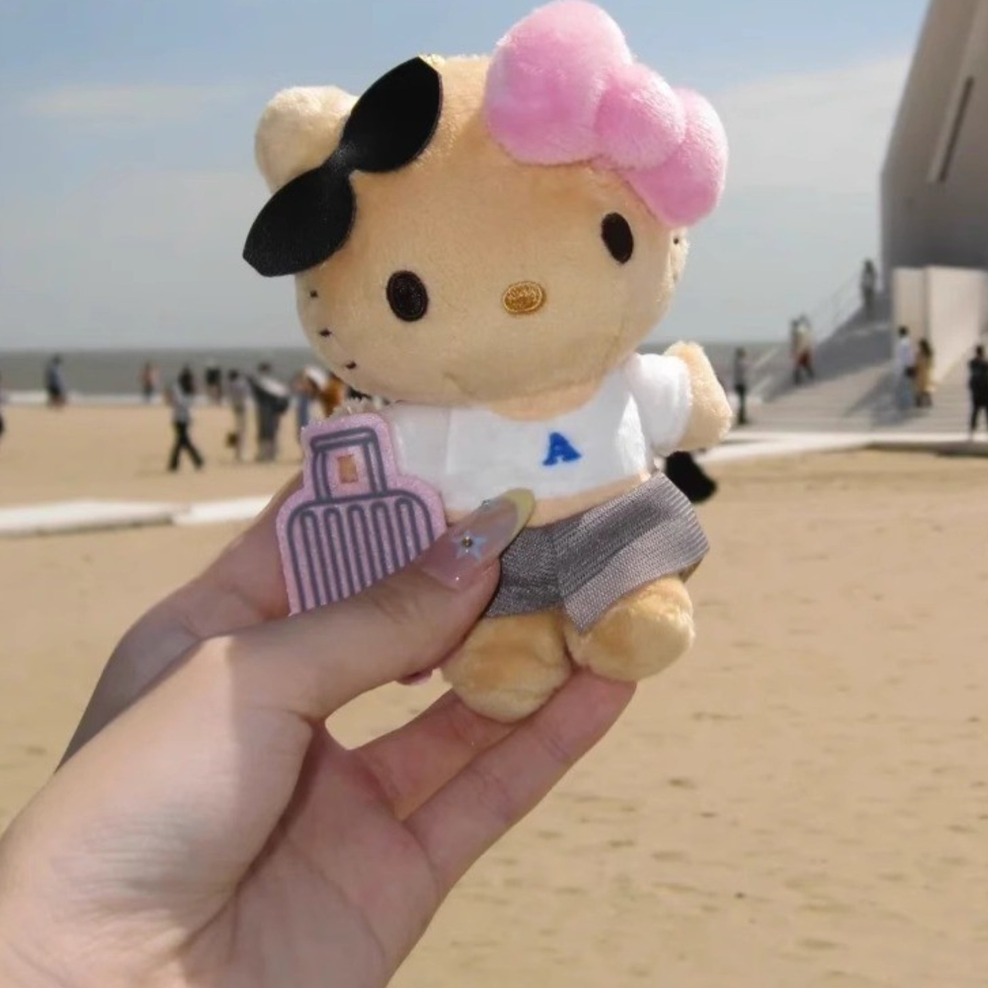 行李箱黑皮kitty猫可爱挂件