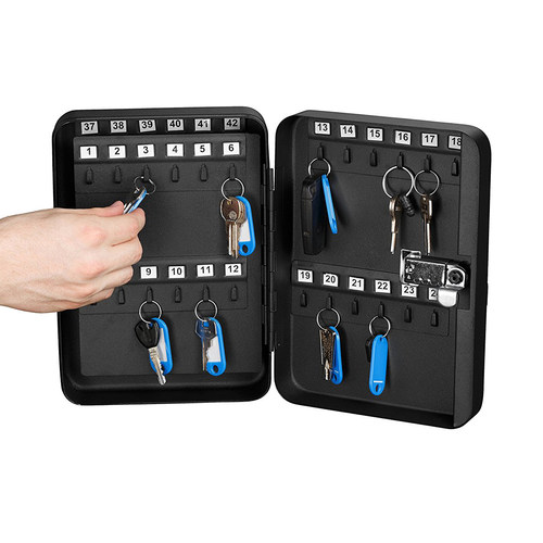 全钢密码锁钥匙箱家用挂墙壁挂式钥匙柜4S汽车钥匙收纳管理盒中介