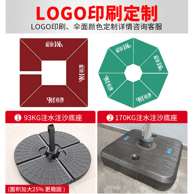 远茂户外遮阳伞庭院伞别墅花园蓬大型太阳伞商用摆摊棚室外罗马伞