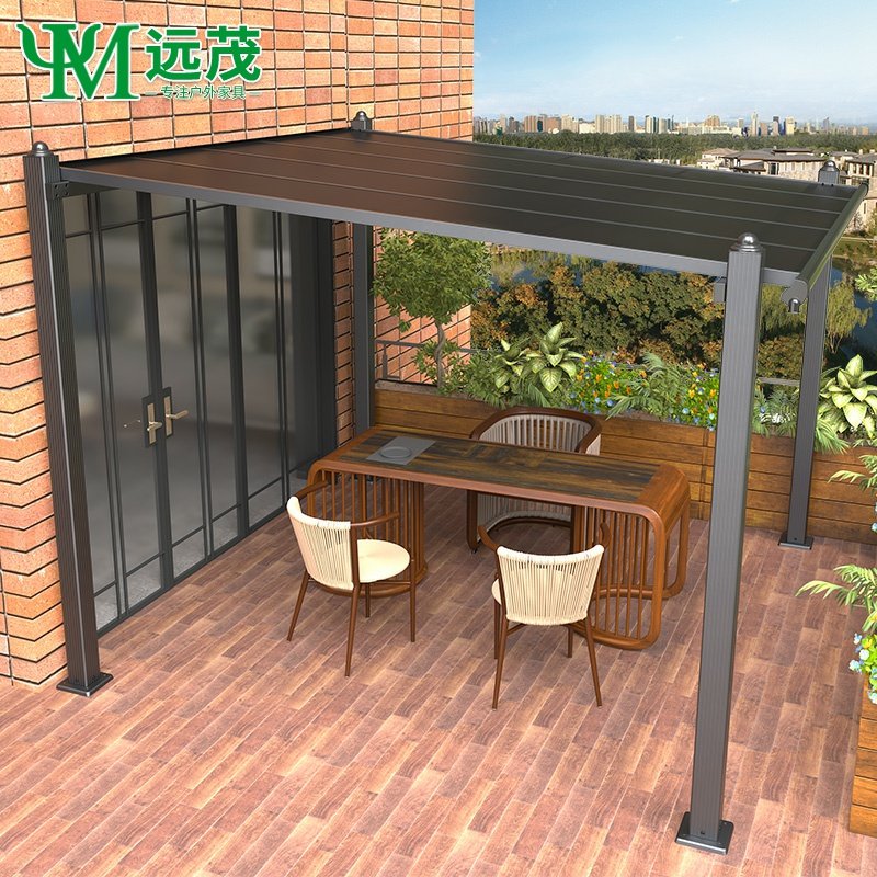 远茂户外凉亭庭院现代遮阳亭子别墅庭院户外花园阳光板简约遮阳棚属于什么档次？