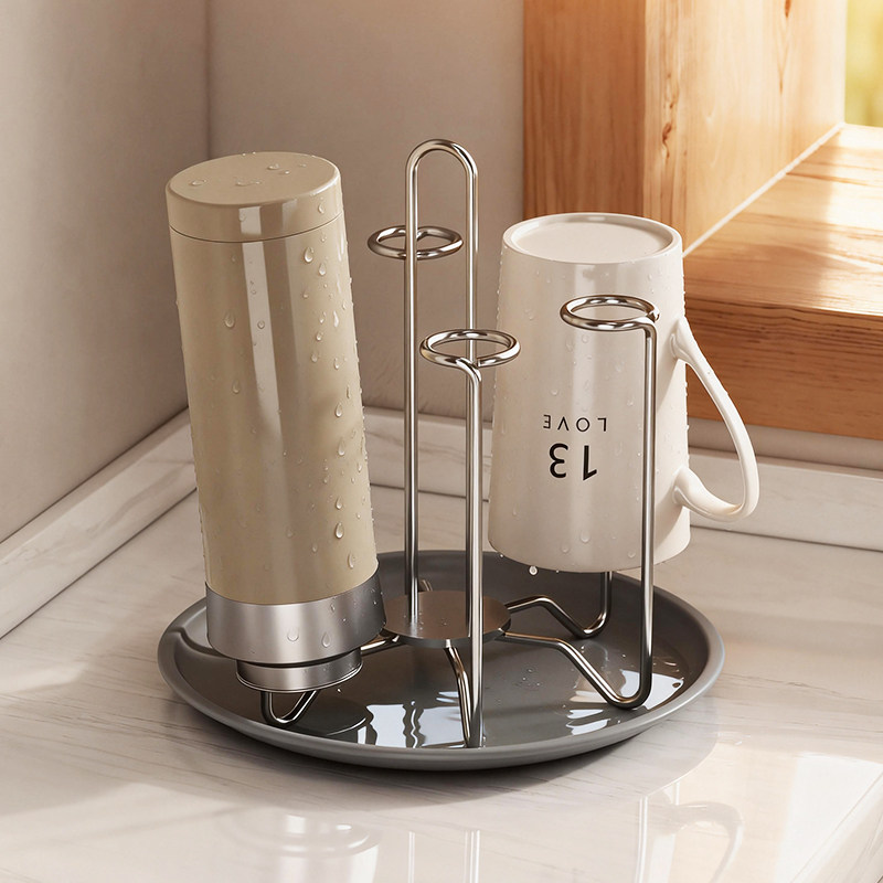 304不锈钢桌面沥水杯架倒挂高颜值厨房收纳架置物架茶杯架子家用,住宅家具,搁板/置物架/家用陈列架,淘宝优惠券,粉丝福利购,淘宝优惠卷