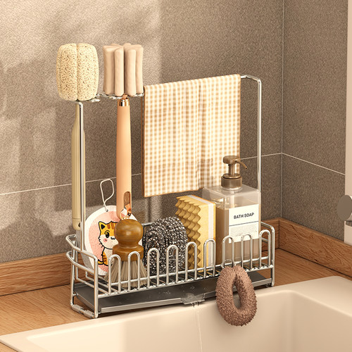 304不锈钢免安装抹布沥水架