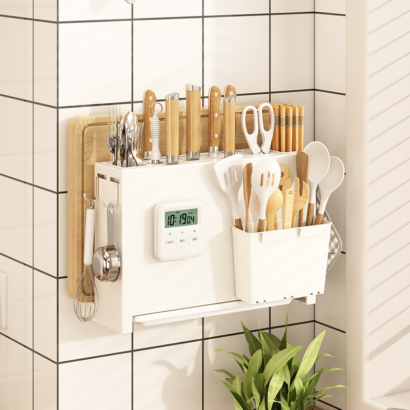 放菜刀架置物架筷子壁挂刀具刀架子一体厨房砧板架筷笼筷子笼台面,厨房/烹饪用具,碗架,淘宝优惠券,粉丝福利购,淘宝优惠卷