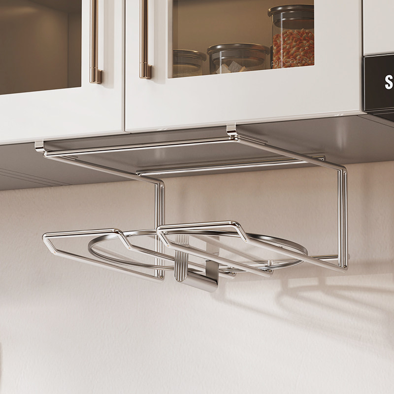 304不锈钢免打孔厨房可放锅盖架子放置器置物架支架收纳架壁挂式,家装主材,锅盖架,淘宝优惠券,粉丝福利购,淘宝优惠卷