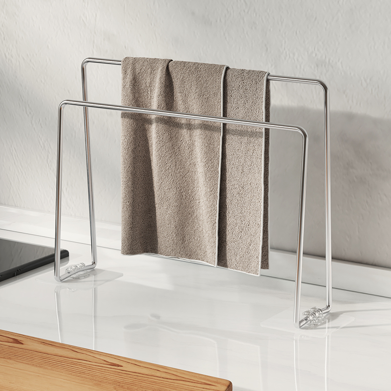 304不锈钢抹布沥水架台面窄款厨房置物架卫生间收纳架专用晾晒架