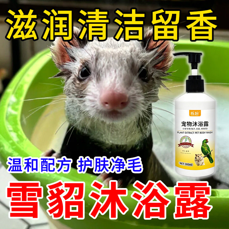 雪貂沐浴露除臭专用豚鼠荷兰猪沐浴露抗菌除臭除螨豚鼠洗澡用品