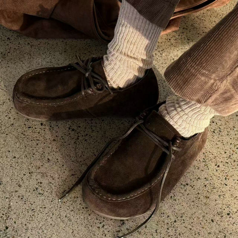 诗歌兰2025年冬新款真皮厚底勃肯