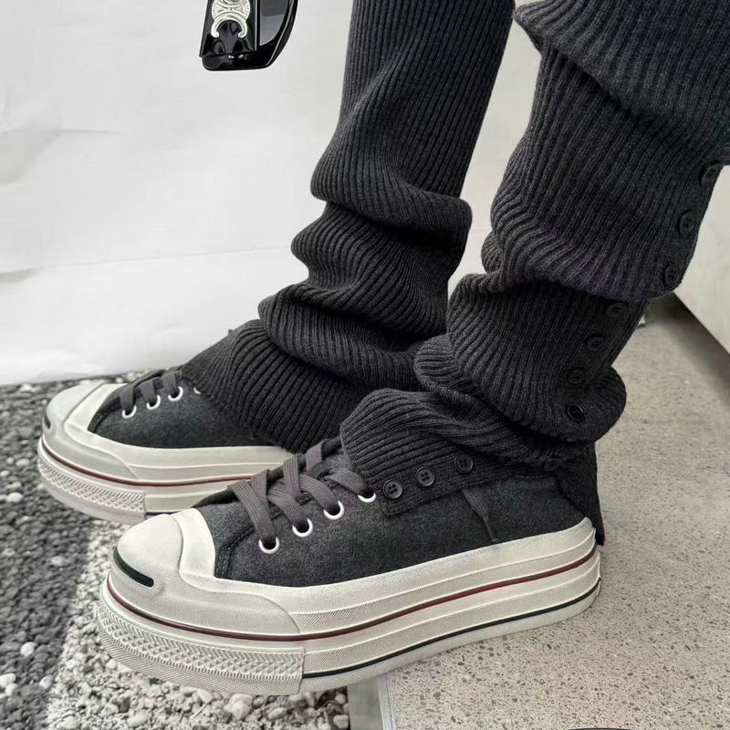 诗歌兰2025新款真皮厚底加绒板鞋