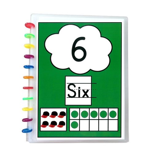 数学启蒙教具十格阵玩具我的第一本数感游戏书练习册数字彩色圆片