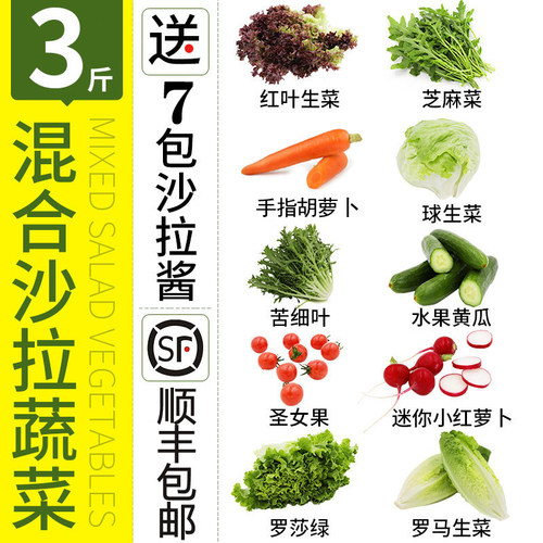 混合沙拉3斤10种蔬菜健身轻食餐