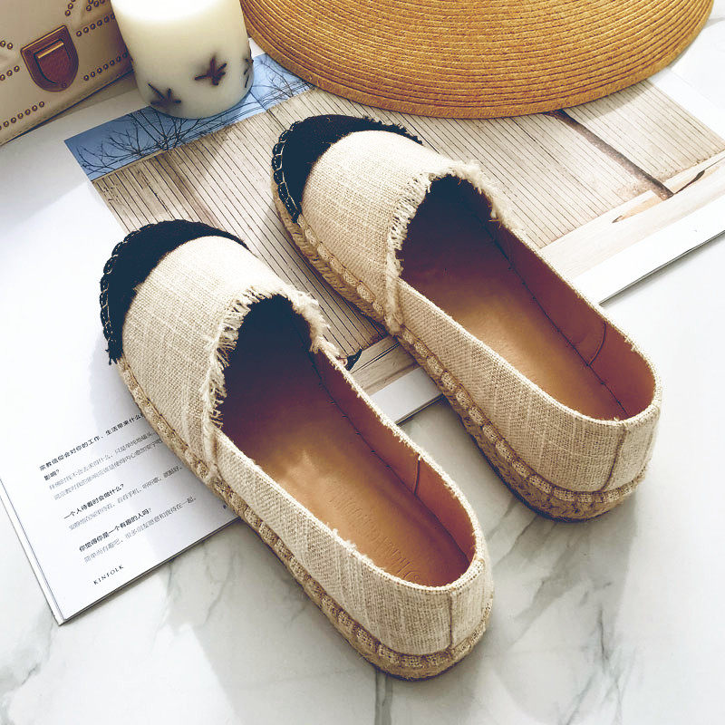 2019 new pattern canvas Straw Flax Fisherman shoes Flat bottom Single shoes A pedal Lazy shoes leisure time Lok Fu shoesin the Women's Shoes, Low shoes  category - from Buy2taobao.com to provide professional Taobao agent buy service