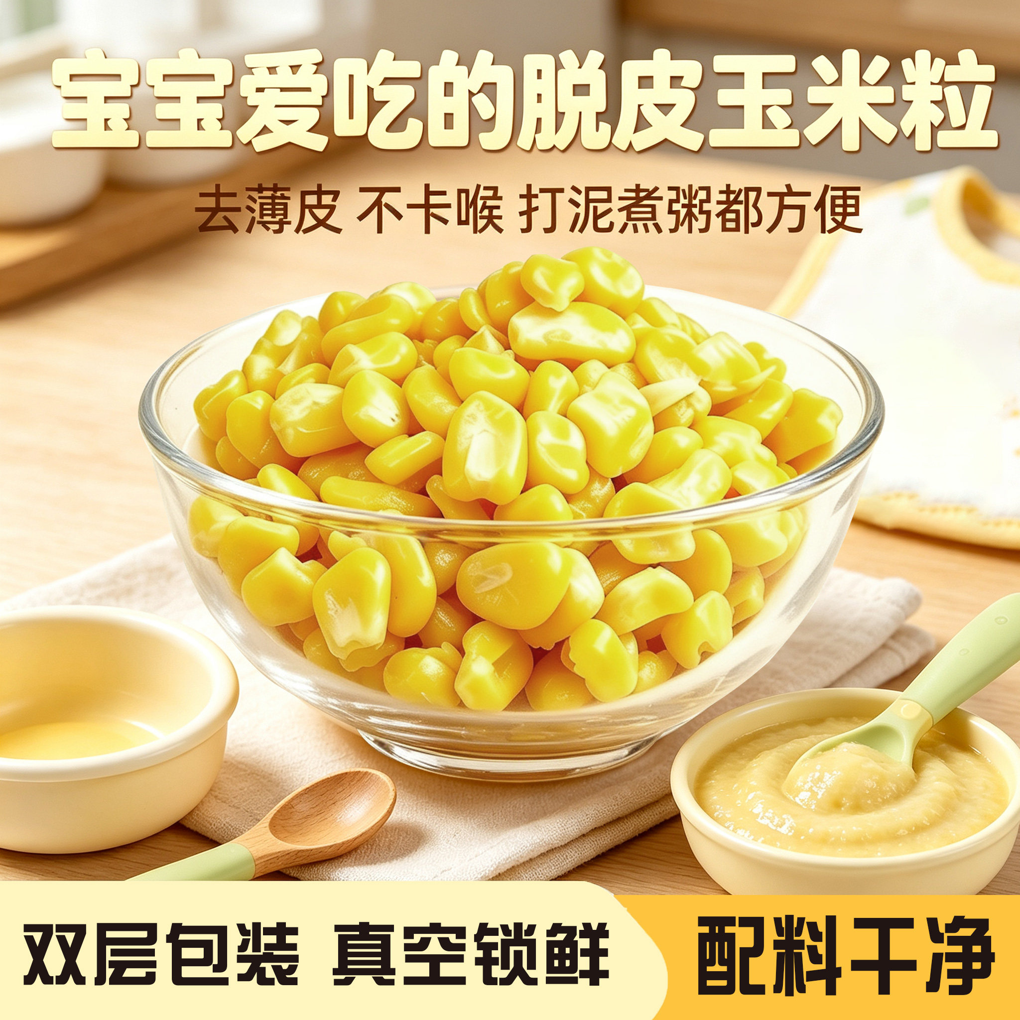 多嘴佬真空脱皮玉米粒即食宝宝图片