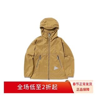 and wander 24SS PERTEX wind jacket户外轻薄防风防水连帽夹克