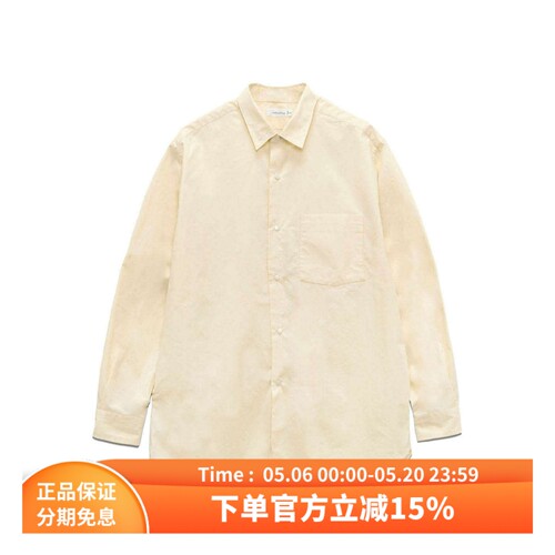 nanamica奶油黄宽松廓形长袖衬衫