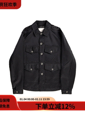 #HPT#SONG FOR THE MUTE 22SS简约时装黑色四袋尼龙休闲翻领夹克