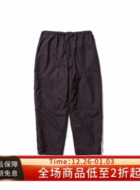 #HPT#Sasquatchfabrix.轻薄尼龙抗撕拉黑紫色透气宽松休闲锥形裤