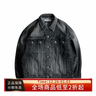 WASH复古水洗黑色丹宁宽松短款 FDMTL JACKET THIRD 牛仔夹克 25FW