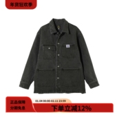 Coverall复古黑色水洗重磅斜纹布宽松多袋工装 needles 25FW 夹克