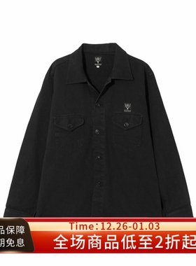 SOUTH2 WEST8 25SS Smokey Shirt黑色人字纹宽松工装衬衫外套