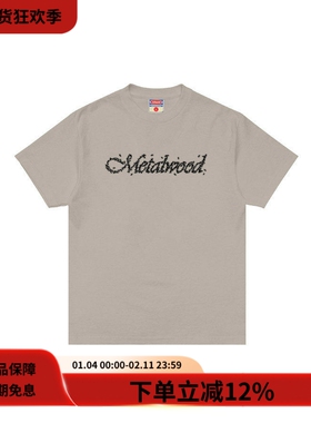Metalwood 25SS FLIES T-SHIRT复古街头创意印花纯棉宽松短袖T恤