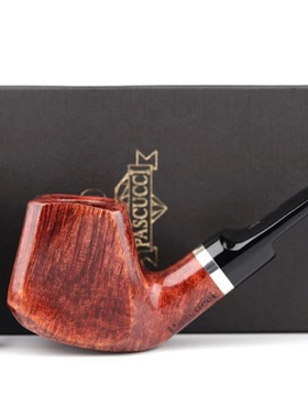 意大利Pascucci帕斯库奇P2银圈级别石楠木手工烟斗