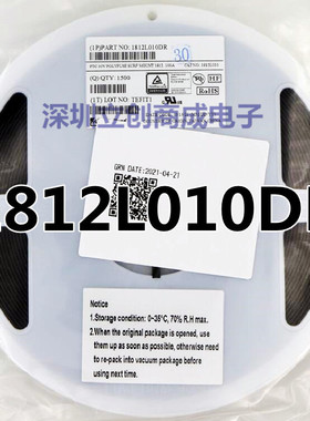 1812L010DR  贴片自恢复保险丝 1812 100MA 0.1A LF   力特 现货