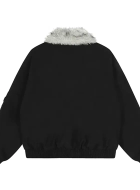 0123start 座山雕棉服外套女十字架加绒加厚夹克棉衣FXOP美式cuwu