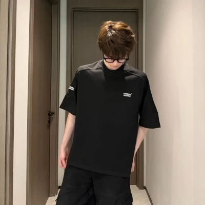 【小王超会穿】夏季美式设计款刺绣圆领T恤宽松版型男女同款百搭