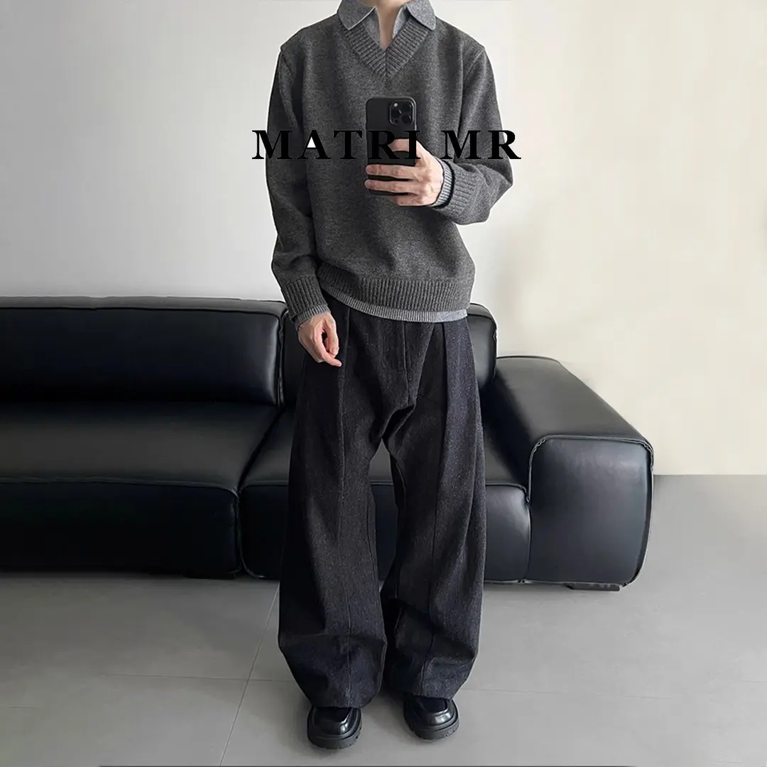 【CSMY】Stay the Night 假两件领仿羊绒polo氛围感老钱毛衣