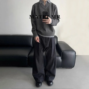 【CSMY】Stay the Night 假两件领仿羊绒polo氛围感老钱毛衣