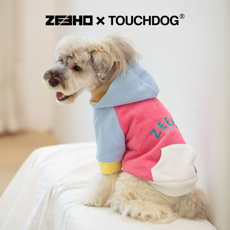 touchdog几何拼色狗狗衣服比熊
