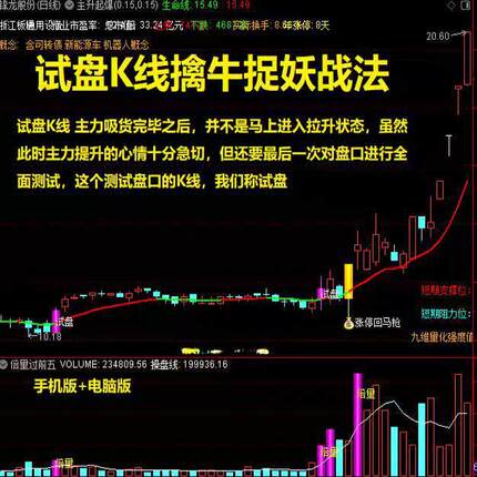 倍量试盘K线擒牛捉妖战法通达信指标公式原始码炒股指标1主1副1选