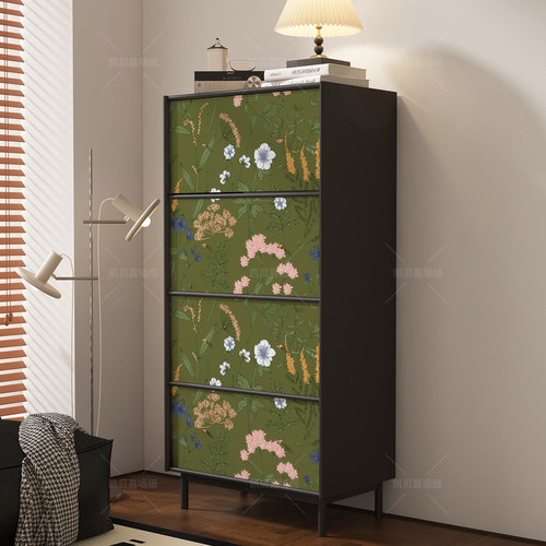 复古家具翻新贴纸绿色系自粘防水