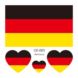 Germany德国国旗标志logo脸贴纸球迷装饰活动幼儿园小学校国际日