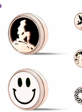 口罩用香薰扣香港可加精油闻香郭晶晶同款扩香扣12mm钛钢磁石扣