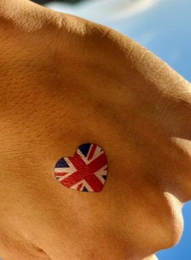 Union Jack英国国旗旗帜Union Flag一次性贴纸脸贴足球加油小活动