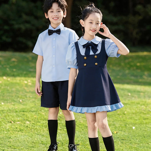 乐扑扑男女童学院风合唱演出服