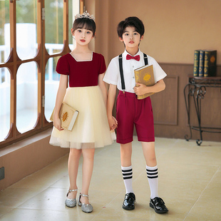 六一儿童合唱演出服中小学生大合唱团男女童诗歌朗诵比赛表演服装