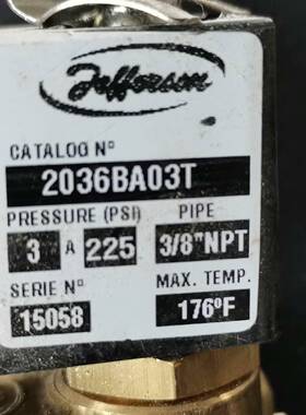 议价Jefferson电磁阀 2036BA03T ，2适用