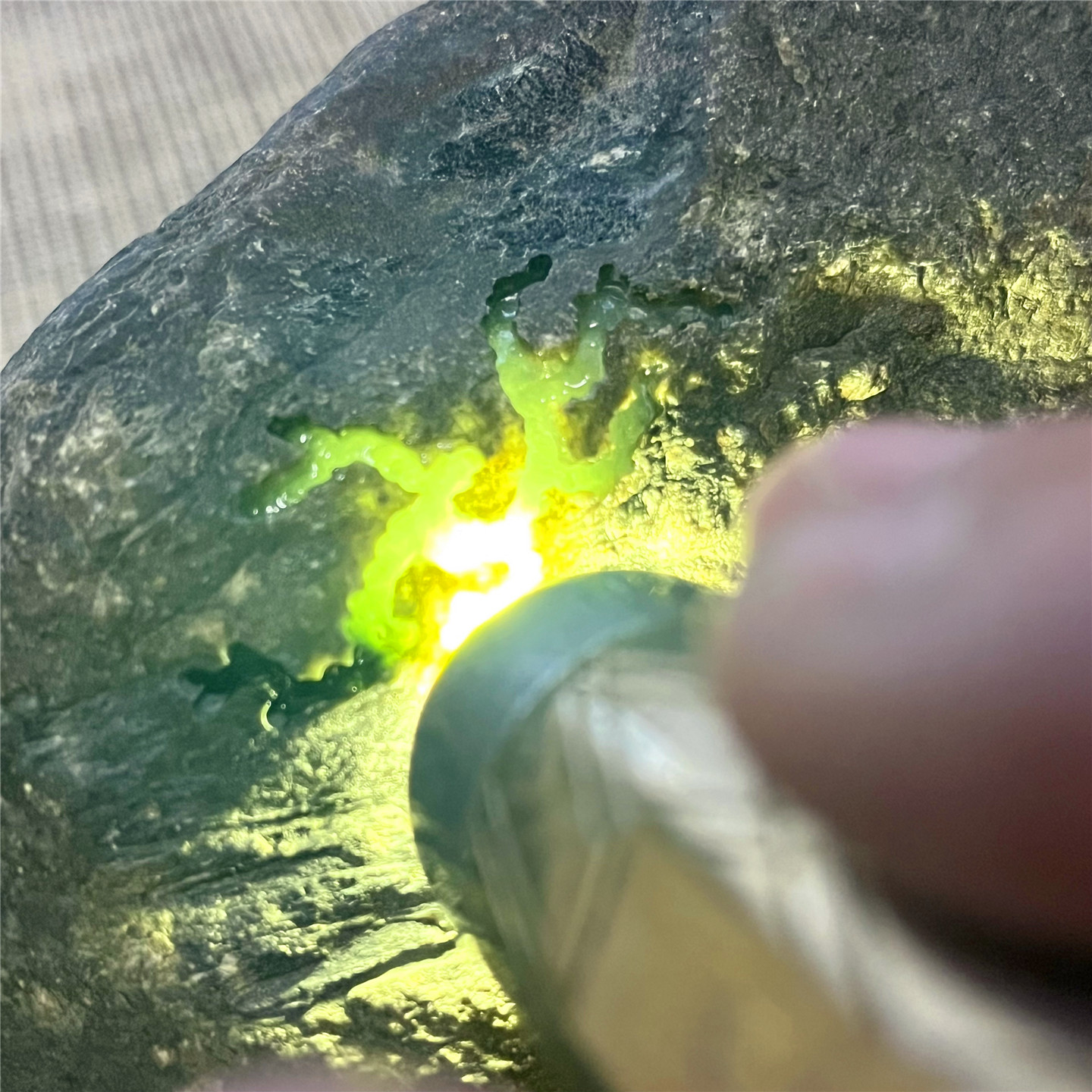 天然老坑翡翠玉石南奇化冰牌子料