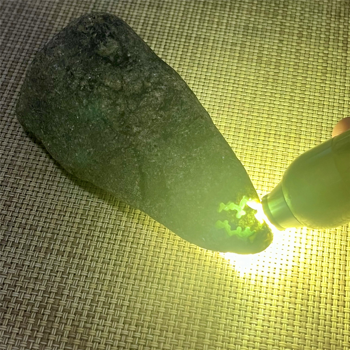 天然老坑翡翠玉石南奇化冰牌子料