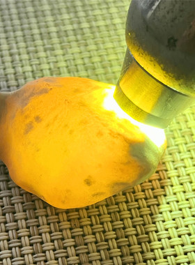 翡翠原石玉石毛料大马坎敞口脱沙料种水全透冰黄表现挂件珠子戒面