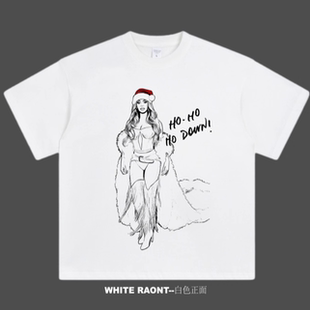 BEYONCE周边美式 HODOWN 宽松重磅纯棉短袖 ABCMJ